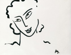 dappledwithshadow:  Woman’s HeadHenri Matisse1951Private