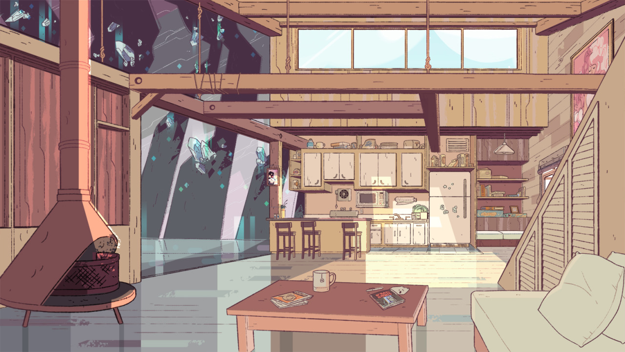 A selection of Backgrounds from the Steven Universe episode: House Guest Art Direction: Elle