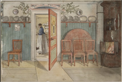 Old Anna. From A Home (26 watercolours), Carl Larsson, Nationalmuseum, SWECarl and Karin Larsson com