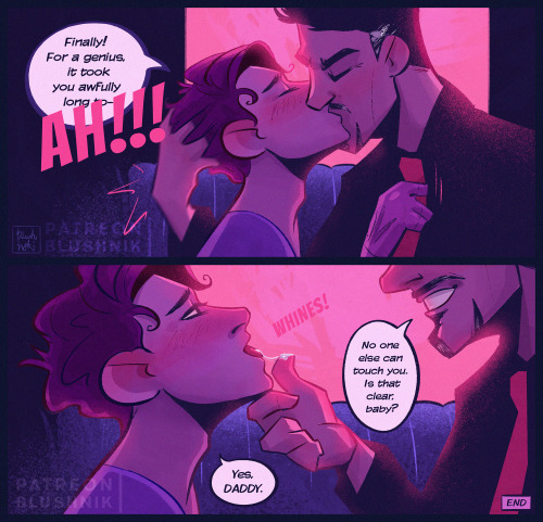 blushnik:Patrons voted for Starker hooker AU and here it is ^^ It was supposed to be one drawing but