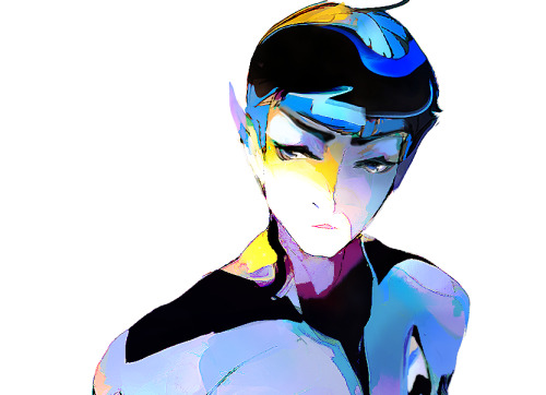 noxzaiden: A coloration of @ionahi​‘s Spock. [and yes he is my favorite~]“Being split in two halves 