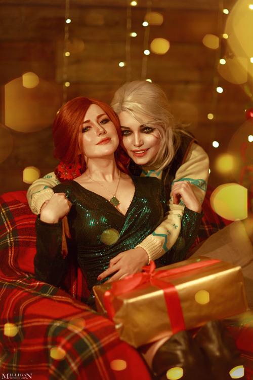   Happy Solstice, everyone!    Kalinka Fox as CiriTorie as TrissCandy as YenneferAndrey as GeraltPhoto, make-up by me  https://www.instagram.com/milliganvick/