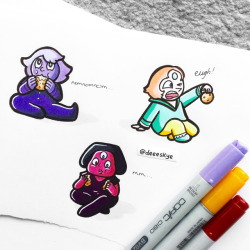 deeeskye:  The Crystal Gems as babies 😀 Inspired by the Classroom Gems video I saw a few days ago 😆 