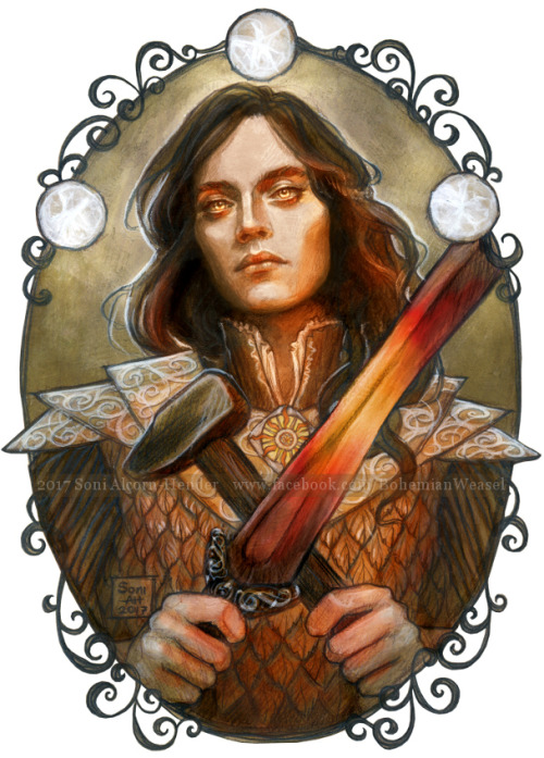 Finished at last: Fëanor, light of creation and fire of destruction. (Animated and static versions) 