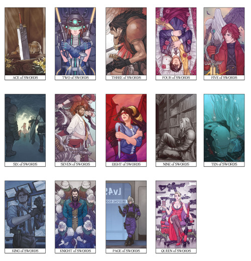 So, the FFVII full tarot deck sold out twice before I had a chance to advertise, but they’ll hopeful