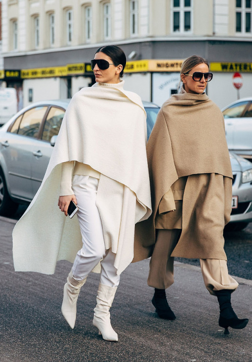 fashionlandscapeblog:Celine Aagard and Katarina Petrovic at Copenhagen Fashion Week 
