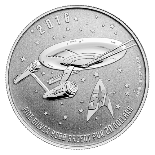 ($20 for $20 Fine Silver Coin - Star Trek&trade;: Enterpriseから) SPACE, THE FINAL FRONTIERBoldly 