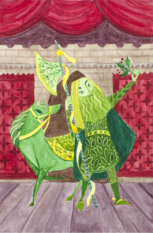 A new series of paintings I’m working on, based on the medieval romance, “Sir Gawain and the Green K