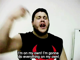 mithen-gifs-wrestling:  Kevin Steen angrily and belligerently announces that he finds