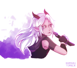 ikimaru:finished that Rayla pic from the