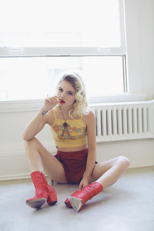 naomichristie: Red leather and suede summer days with Zoe Elyse.