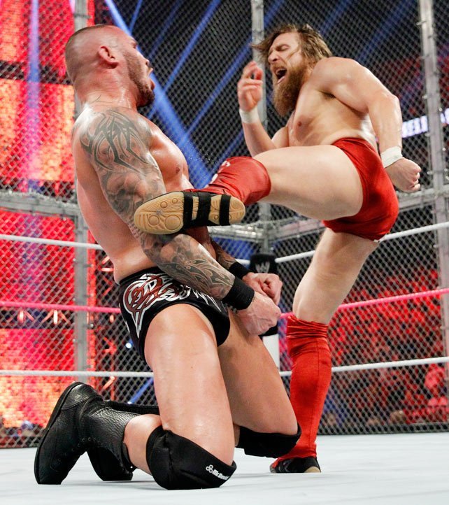 rwfan11:  Randy Orton and Daniel Bryan ….lots of BULGE in this pic! :-)