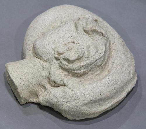 Costantino Nivola (Italian/American, 1911-1988), Head on Pillow (Man Asleep), 1979, terracotta sculp