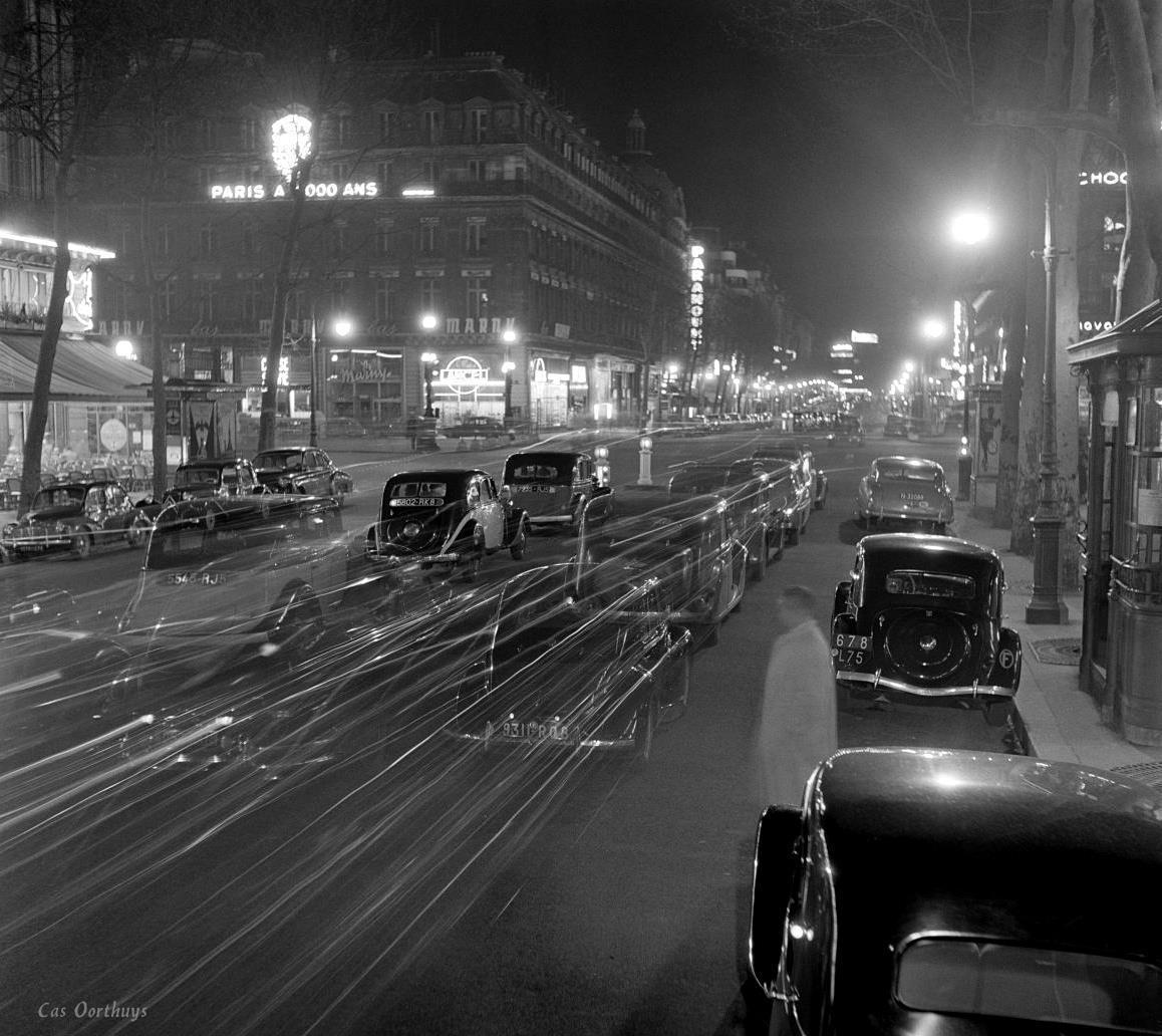 mimbeau:  Cas Oorthuys Boulevard des Capucines Paris 1950s 