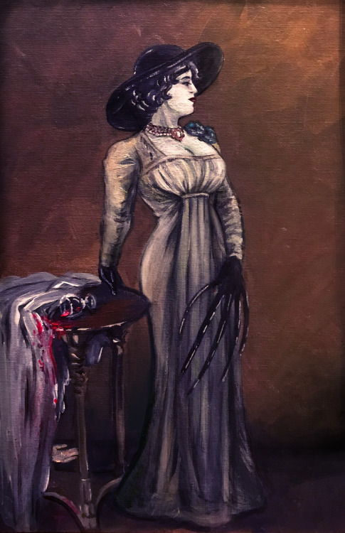 thegoombs: Acrylic study of the Portrait of Madame X by John Singer Sargent with Lady Dimestricu.