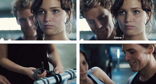 obstinate-nocturna:an-endless-string:romesfall:Catching Fire Deleted Scenes: FINNICK TIES KNOT&