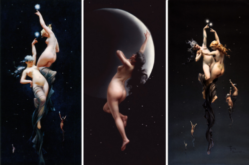 Double Star, The Moon nymph, Moonlit Beauties, ca.1880, by Luis Ricardo Falero.