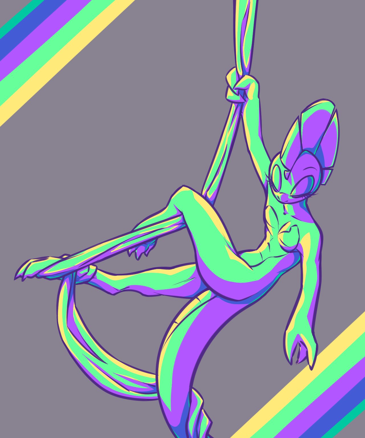dragons-and-art:  Some pose, color, and shading practice with Jade~She would totally