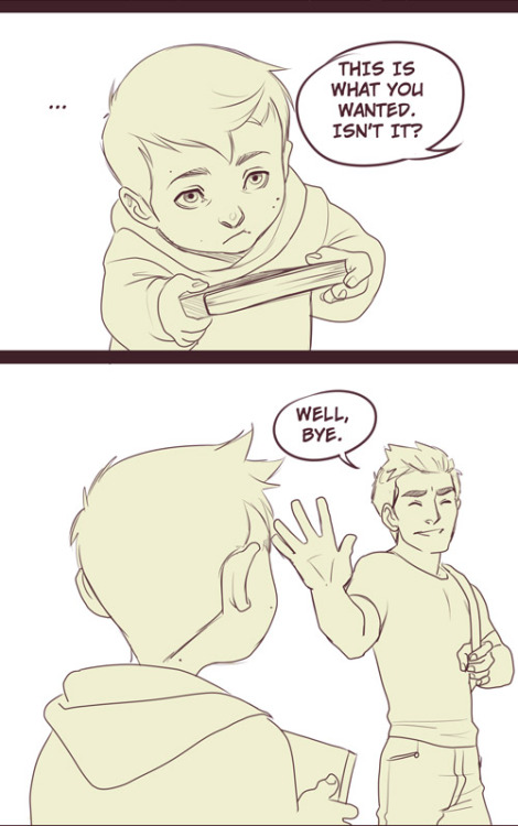 monkeyelbow:Only for fun.Young Stiles meeting Derek, when he was a teenager, in a comic and book sto