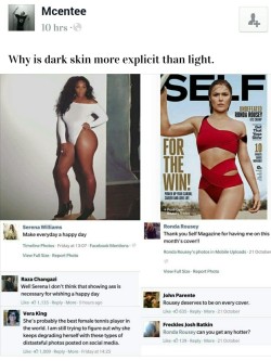 fucknofetishization:  This is what happens when dark skin is fetishized. 