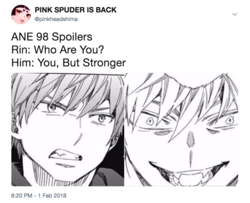 Ao No Exorcist Chapter 98 twitter: pinkheadshima