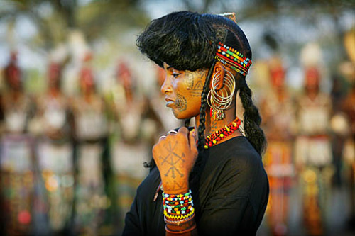 The Wodaabe are traditionally nomadic cattle-herders and traders in the Sahel, with migrations stret