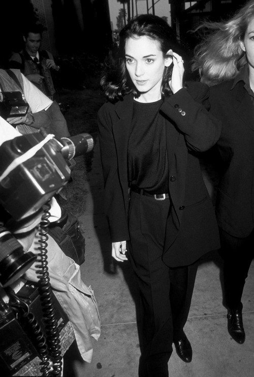 winona ryder gorgeous in black!...check out outfits80s.tumblr.com/ for more