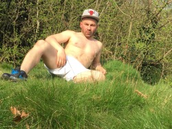 Trainersandkits:  Sunbathing With My Bits Out