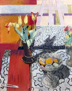 lawrenceleemagnuson:Maurice Brianchon (France 1888-1979)Les Tulipes (1953):oil on canvas 92 x 73.5 cm