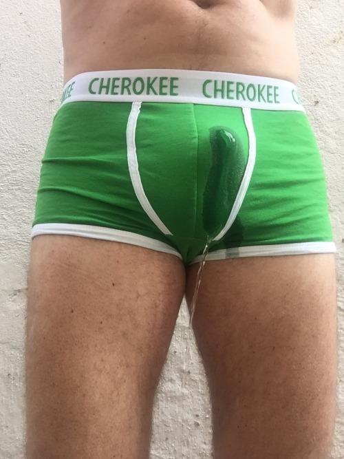 Porn photo sabound2bfun:  Wetting in my new green underwear!