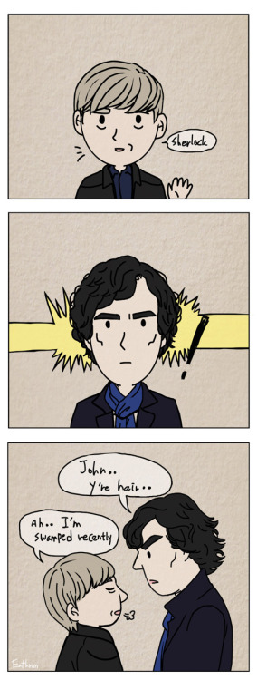 I’m just curious about John’s hairstyle