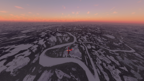 microsoft flight simulator 2020 - mackenzie river, canada, cessna 208b