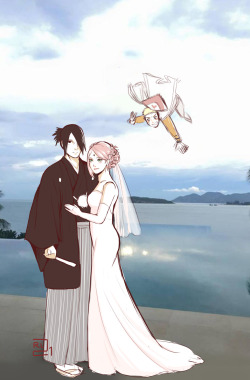 ruslove21:  Let us all wish for a happy future for our Sasuke and Sakura.…… and Naruto.http://riley-coyote.tumblr.com/post/126282267360/violetcapricorn-draw-your-ot3-like-this