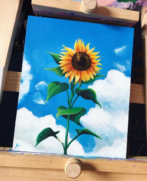 Sunflower. . . . . . . . . . #Alrythme #Cuadro #Painting #Pintura #Girasol #Arte #Art #acrylicpain