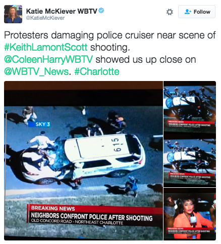 revolutionarykoolaid:  HAPPENING NOW (9.20.2016): Residents in Charlotte are taking to the streets after the execution of Keith Lamont Scott. After several hours of relatively peaceful protests, the situation became tense after riot police were dispersed