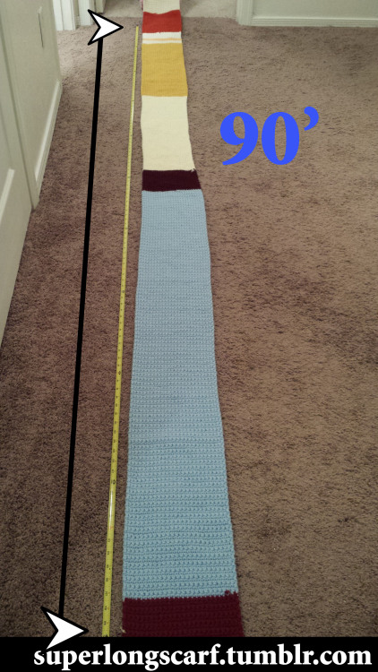 whimsicalspecks:pemsylvania:superlongscarf:Current length:104’ .5”WOW! 100 feet down! Only …..5300 m