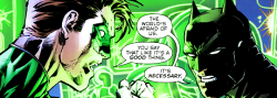 flyntwardtheweedlord:  green lantern and batman in justice league #01 (2011)note to self, batman: green lantern can handle anything.