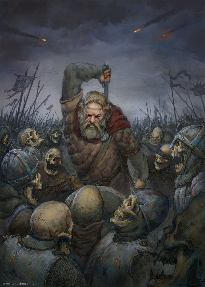 mererecorder:  Viking vs. skeletons by JonasJensenArt