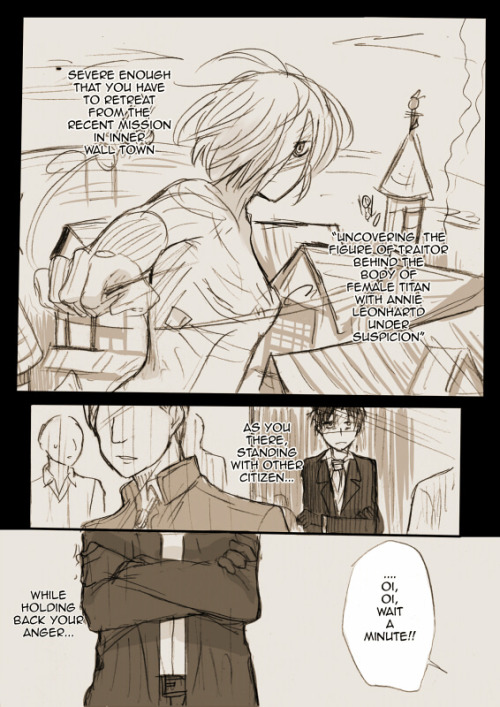 fuchsia91:  A fanmade doujinshi that I promised to you, pairing Rivaille x Mikasa Event occured after chapter 33, assaulting the female titan arc. Beware of spoilers if you haven’t read the manga. I’m sorry for the messiness, grammatical error and