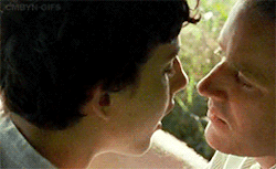 cmbyn-gifs:  elio and oliver + first kiss close up