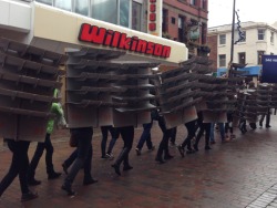 Model of Preston Bus Station parades along Friargate