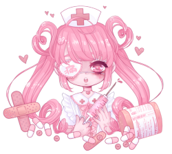 bitter-bat:  Your bedside nurse Tilly, here to give you your daily dose of cute!   Patreon |Etsy|Redbubble