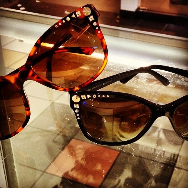 Our #new @versace_official collection at @sunglasshut #beautiful #edgy #gold #new