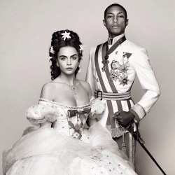 ratedrbiz:Cara Delevingne &amp; Pharrell Williams  RatedRBiz.Tumblr.Com