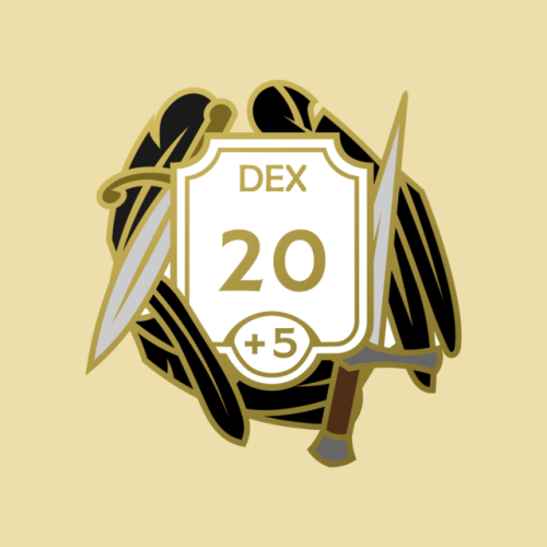 doizedemos: I’m thinking of doing an enamel pin series like this for each ability score. This 