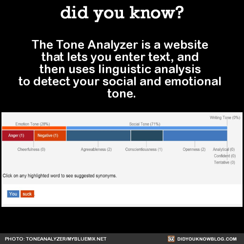 allydsgn: abby-studies-art:   cognitivevariance:  did-you-kno:  The Tone Analyzer