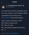 gallusrostromegalus:transtistic:umbrellanumber5-deactivated2021:......ADHD ‘Dolphin minds’ : an extremely relatable thread other ND people can actually connect the dots bc our minds are also going that fast. I’ve had it happen when I was talking