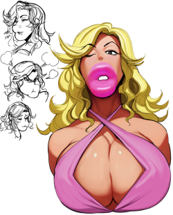 superamiuniverse:Cath n her big lips~ and big tits~ ;9