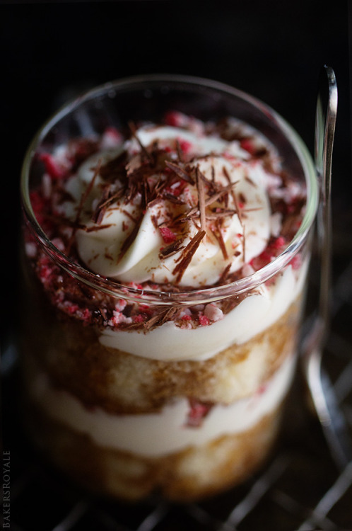 ourlittlesecretlust:     Peppermint Tiramisu Trifles | Bakers Royale