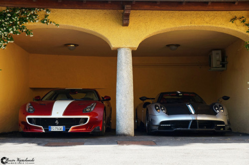 carpr0n: Starring: Ferrari F12 TDF & Pagani Huayra BC  By Marcinek_55